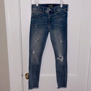 Express blue jeans, size 6R